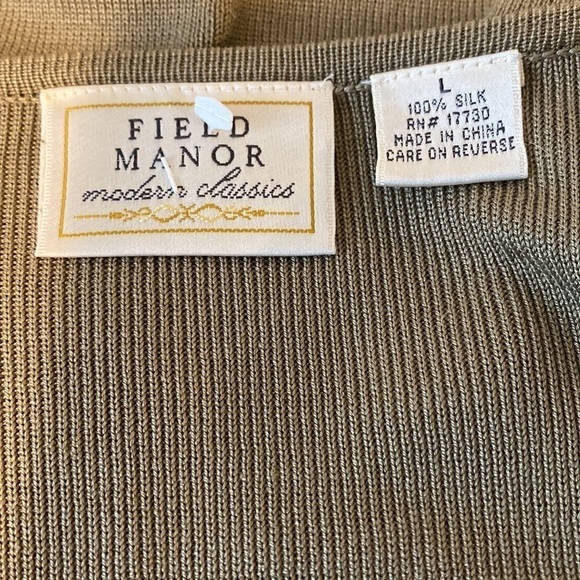 Vintage Field Manor Open Front Silk Cardigan - Picture 6 of 6